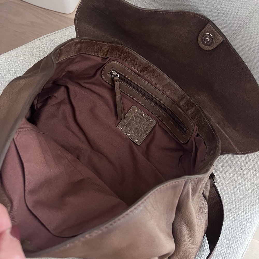 NWT We The Free Harper Shoulder Bag Free People Leather Flap Top Chocolate Brown - Picture 9 of 9